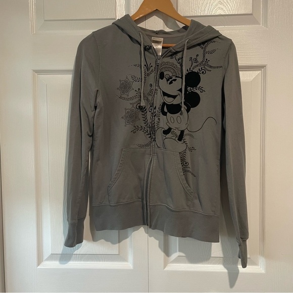 Disney Gray Hoodie with Character velour - Picture 1 of 9